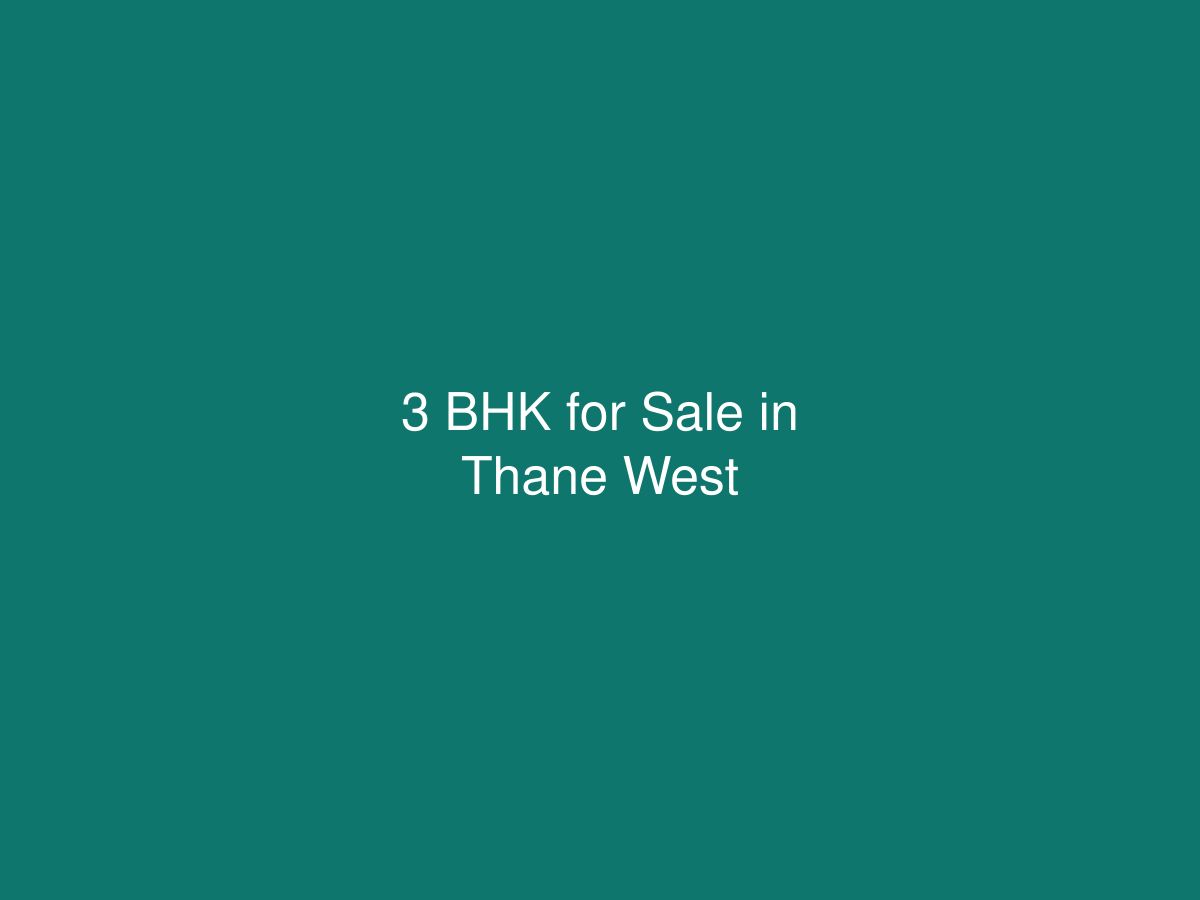3 BHK for Sale in Thane West — photo 1 of 1