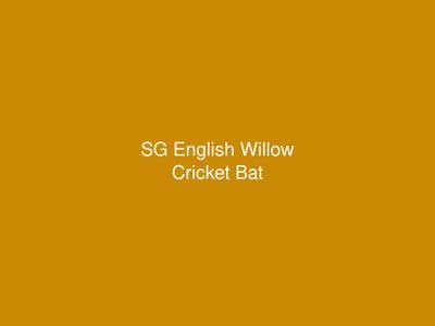 SG English Willow Cricket Bat