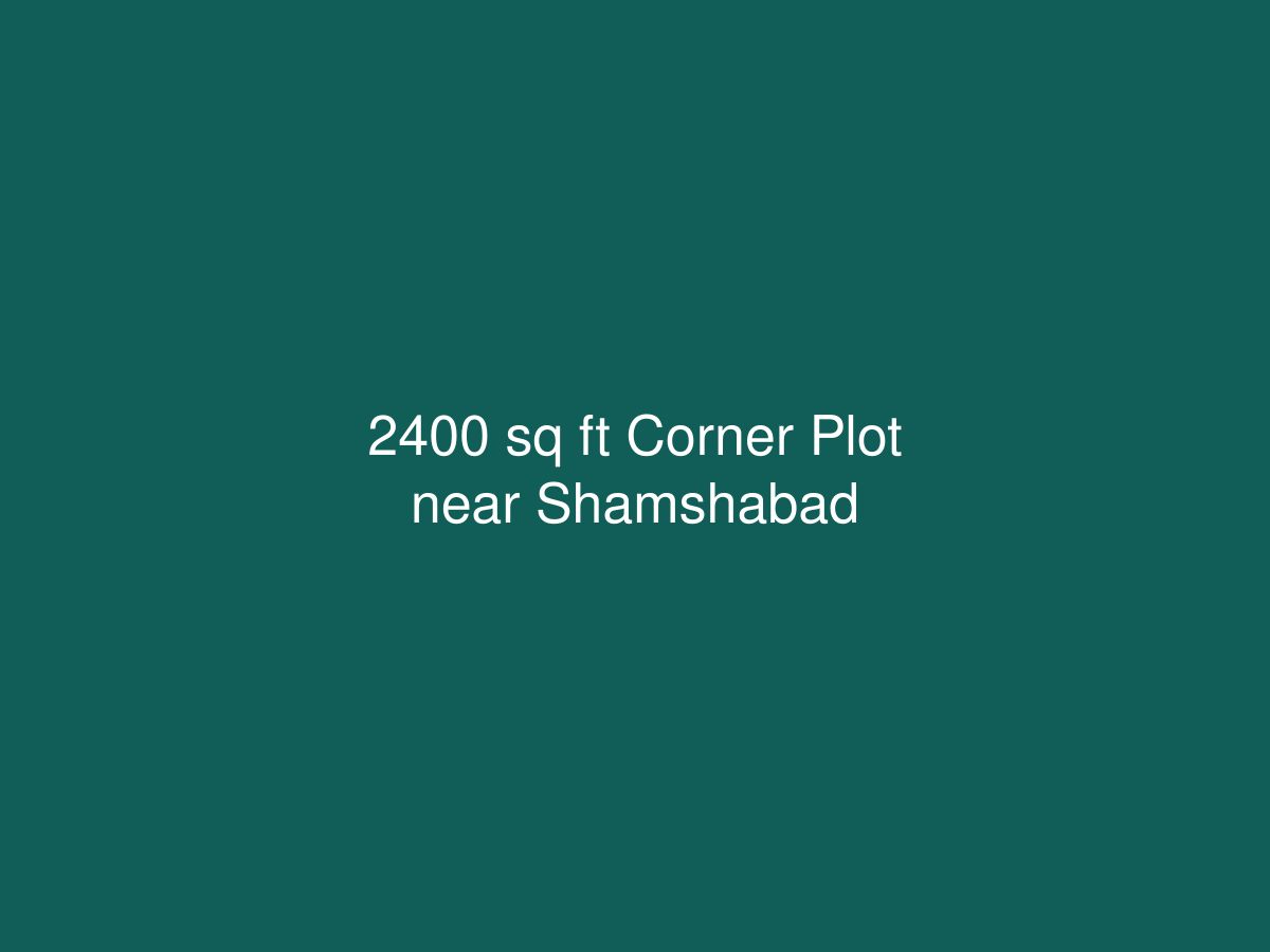 2400 sq ft Corner Plot near Shamshabad — photo 1 of 1