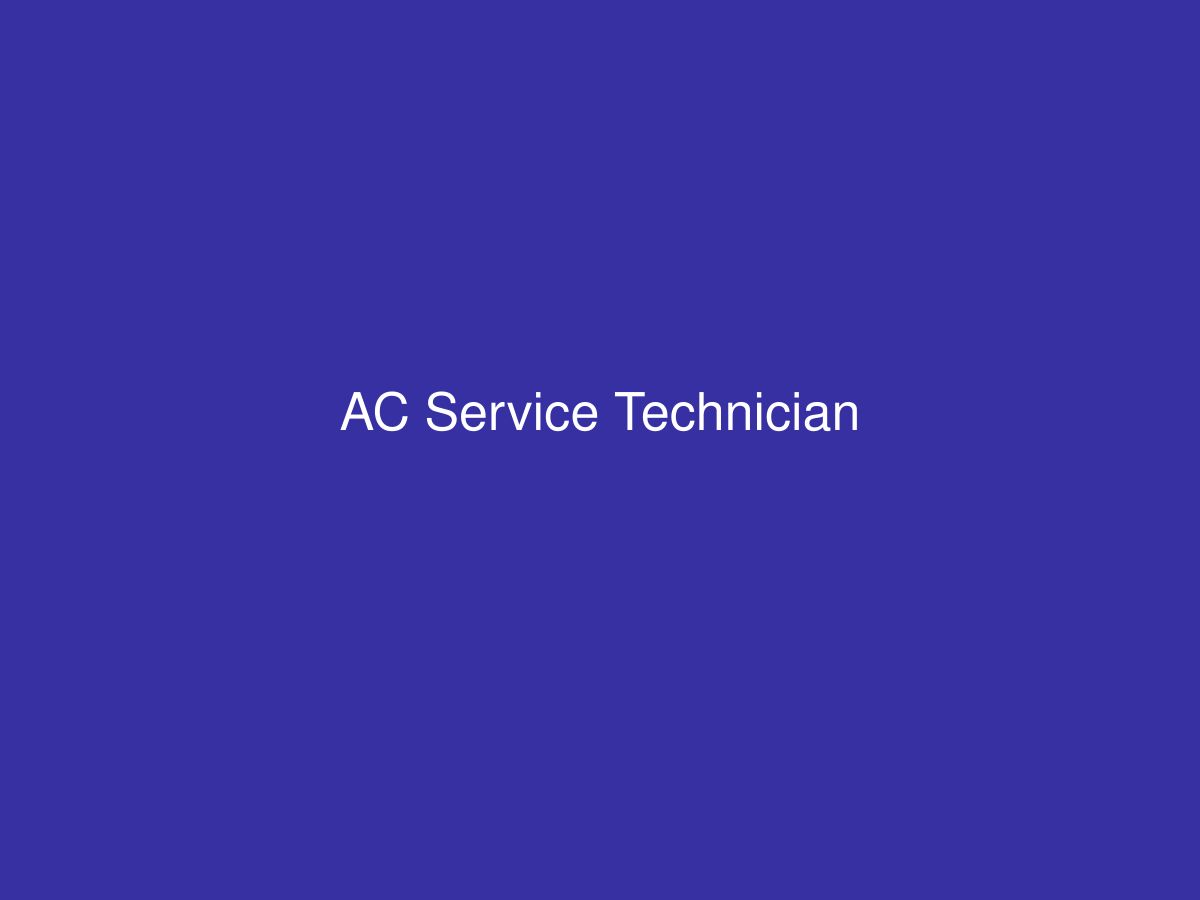 AC Service Technician — photo 1 of 1