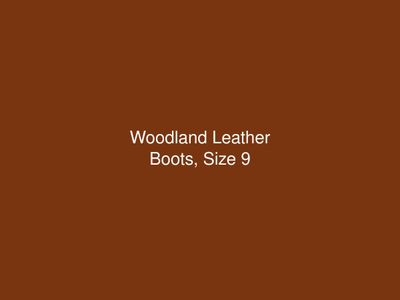 Woodland Leather Boots, Size 9