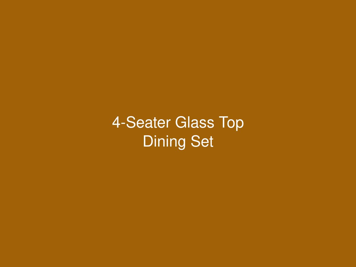 4-Seater Glass Top Dining Set — photo 1 of 1