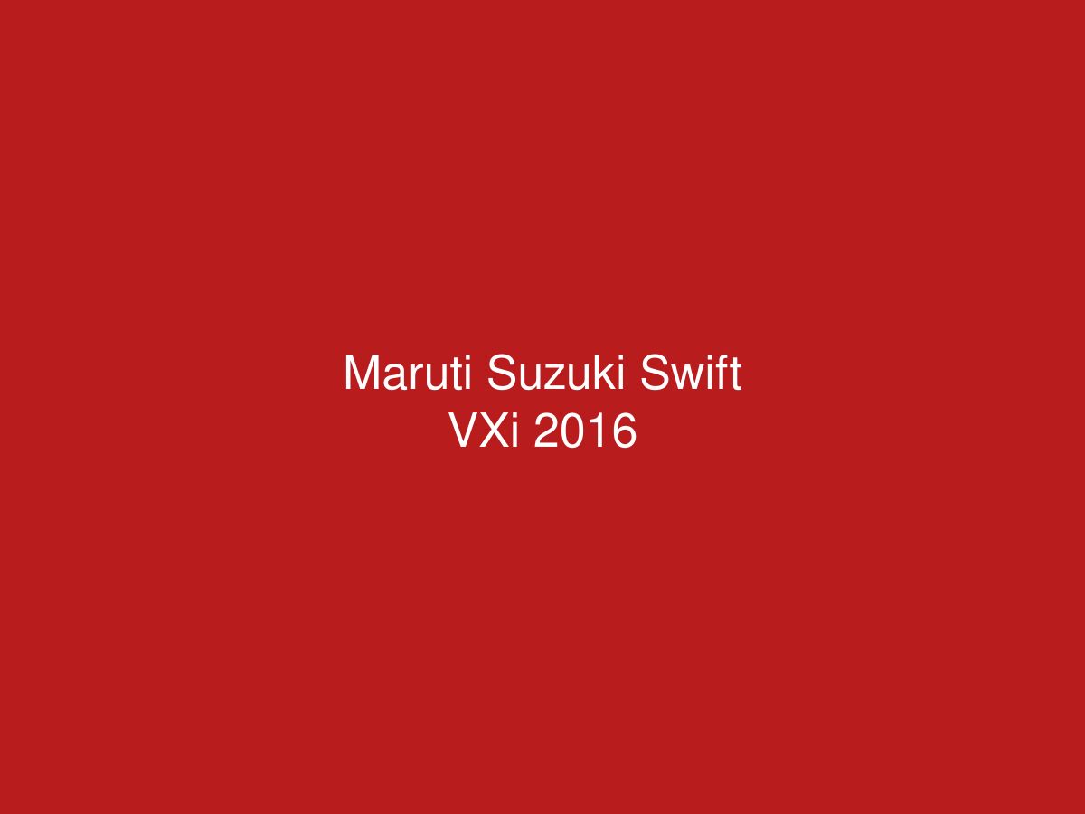 Maruti Suzuki Swift VXi 2016 — photo 1 of 1
