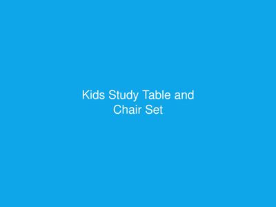 Kids Study Table and Chair Set