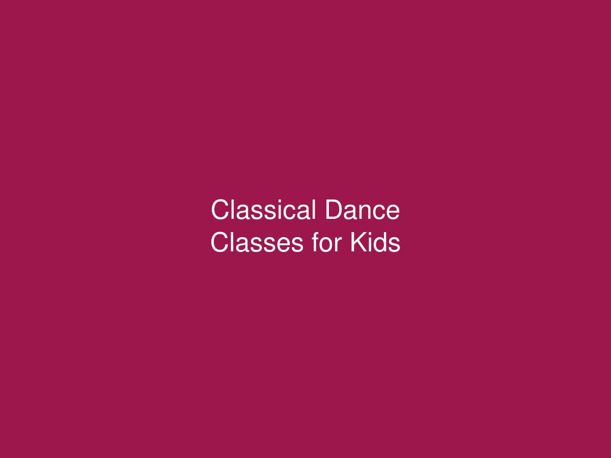 Classical Dance Classes for Kids — photo 1 of 1