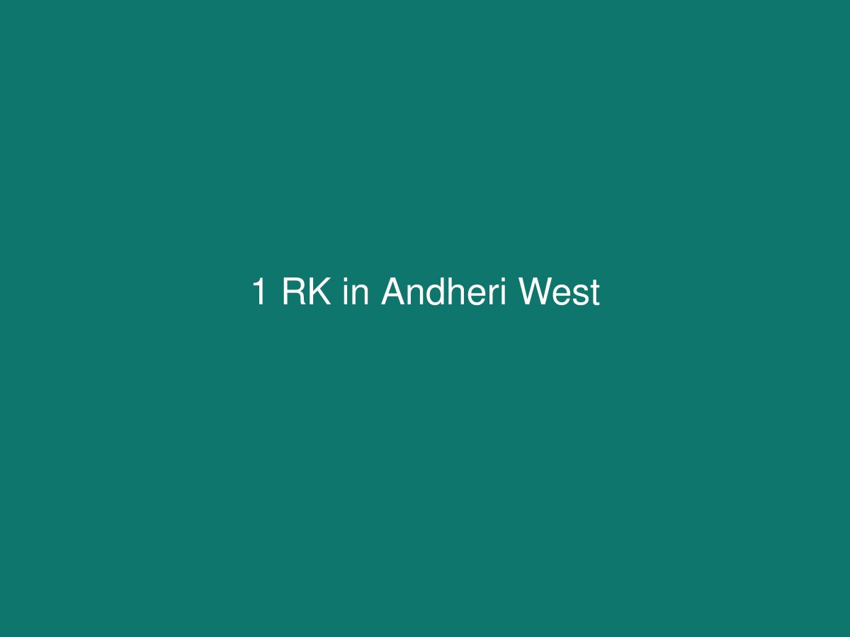 1 RK in Andheri West — photo 1 of 1