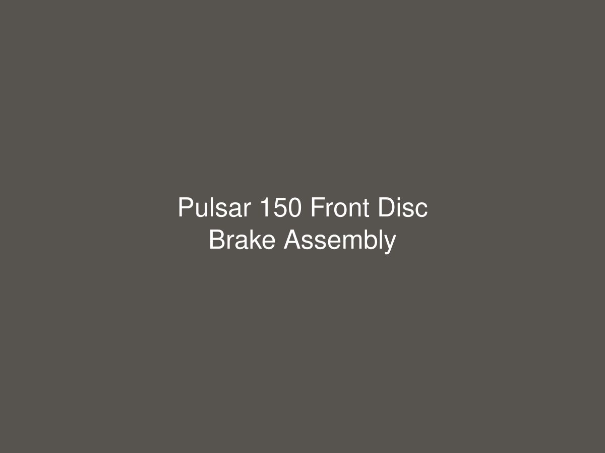 Pulsar 150 Front Disc Brake Assembly — photo 1 of 1