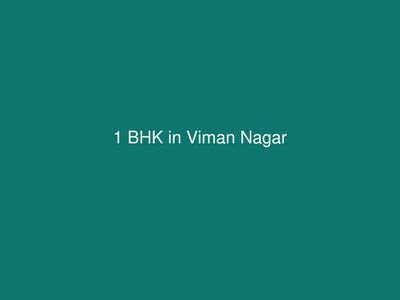 1 BHK in Viman Nagar
