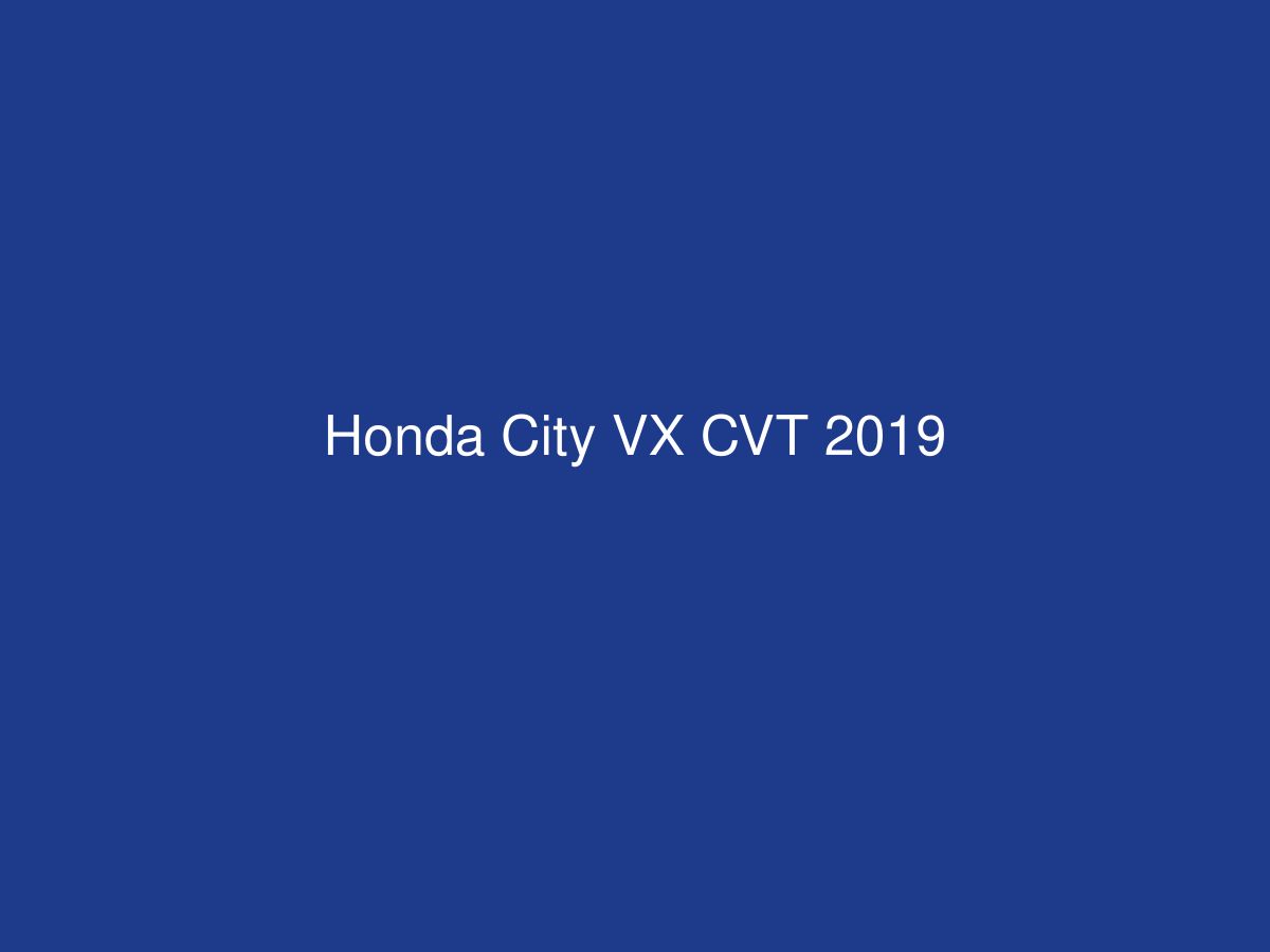 Honda City VX CVT 2019 — photo 1 of 1
