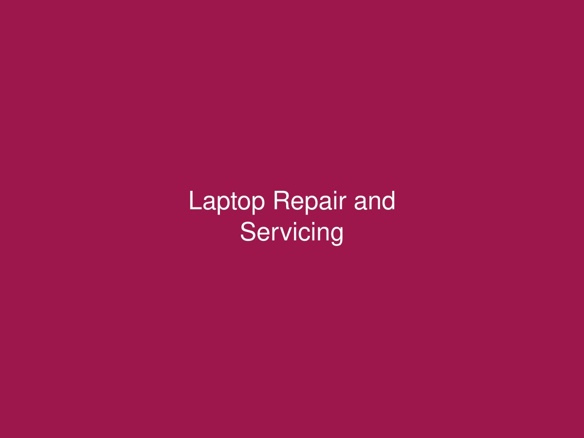 Laptop Repair and Servicing — photo 1 of 1