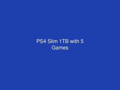 PS4 Slim 1TB with 5 Games