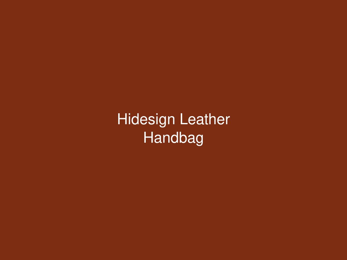 Hidesign Leather Handbag — photo 1 of 1