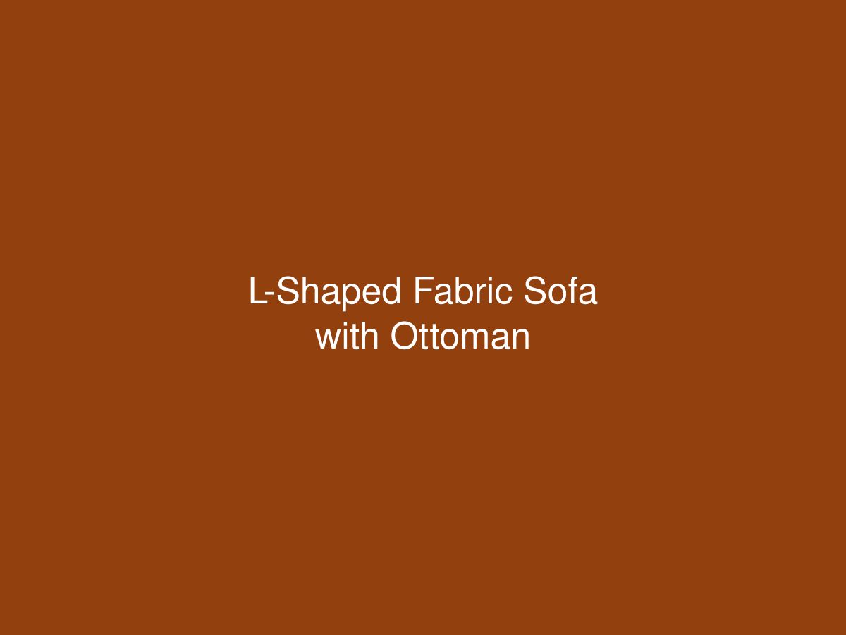 L-Shaped Fabric Sofa with Ottoman — photo 1 of 1