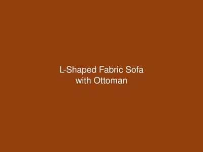 L-Shaped Fabric Sofa with Ottoman