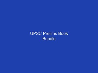 UPSC Prelims Book Bundle