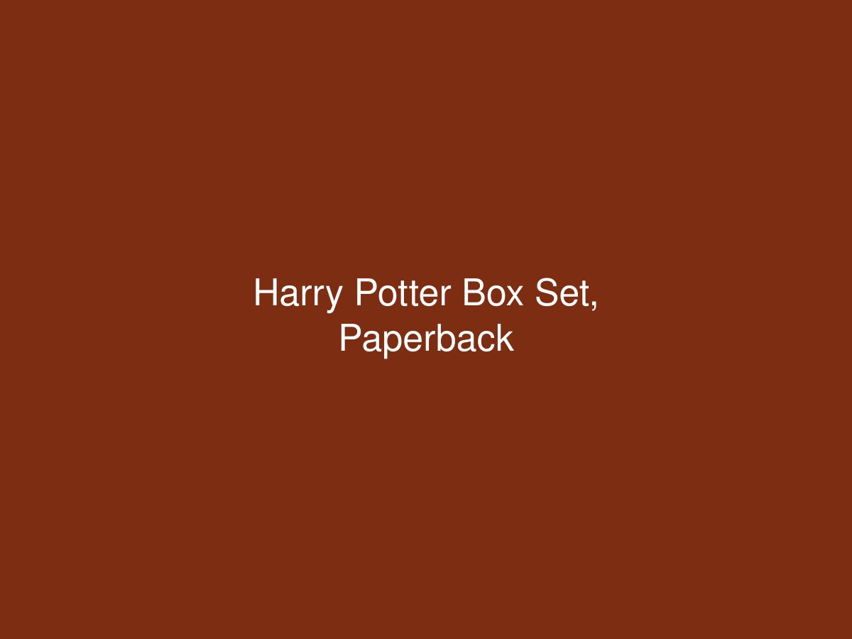 Harry Potter Box Set, Paperback — photo 1 of 1