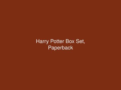Harry Potter Box Set, Paperback