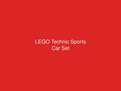 LEGO Technic Sports Car Set