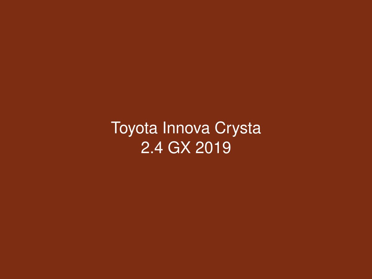 Toyota Innova Crysta 2.4 GX 2019 — photo 1 of 1