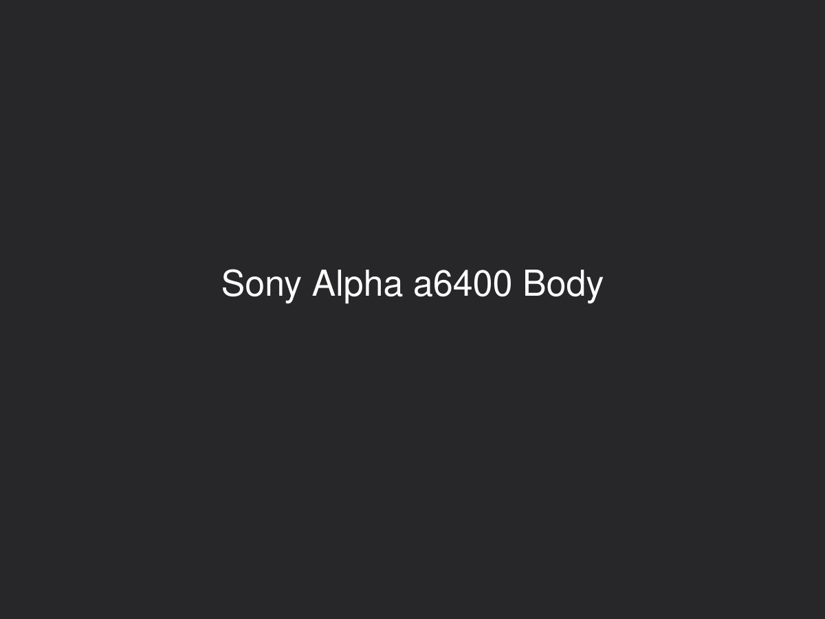 Sony Alpha a6400 Body — photo 1 of 1