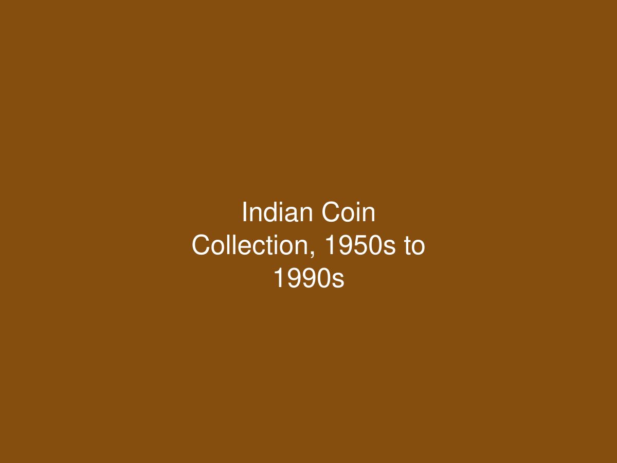 Indian Coin Collection, 1950s to 1990s — photo 1 of 1