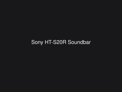 Sony HT-S20R Soundbar