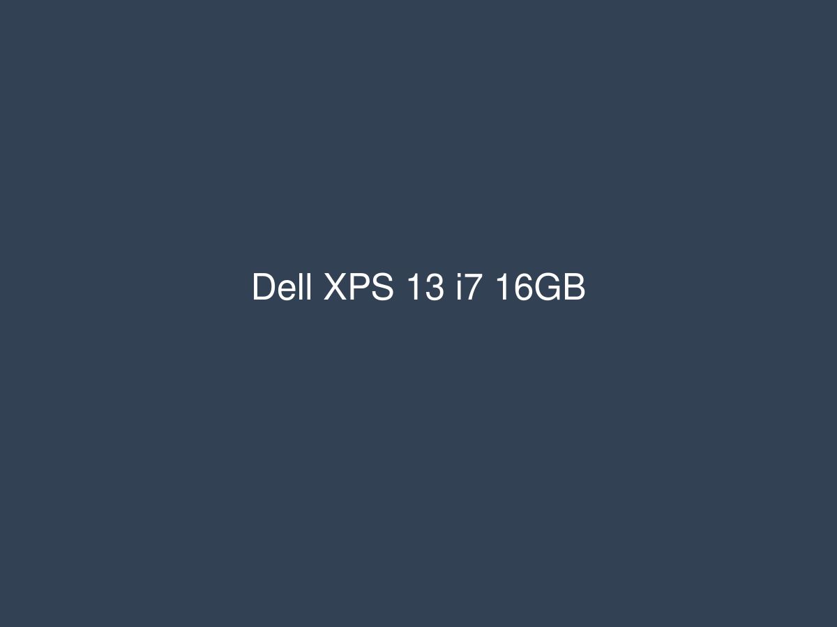 Dell XPS 13 i7 16GB — photo 1 of 1