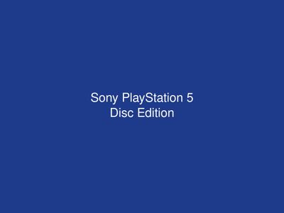 Sony PlayStation 5 Disc Edition