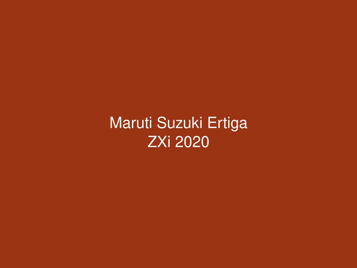 Maruti Suzuki Ertiga ZXi 2020 — photo 1 of 1
