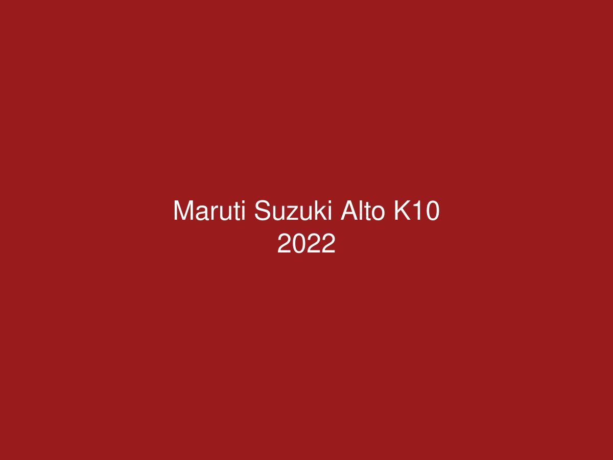 Maruti Suzuki Alto K10 2022 — photo 1 of 1