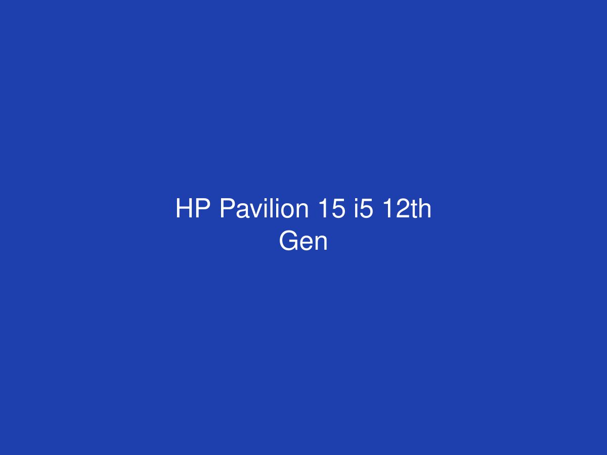 HP Pavilion 15 i5 12th Gen — photo 1 of 1