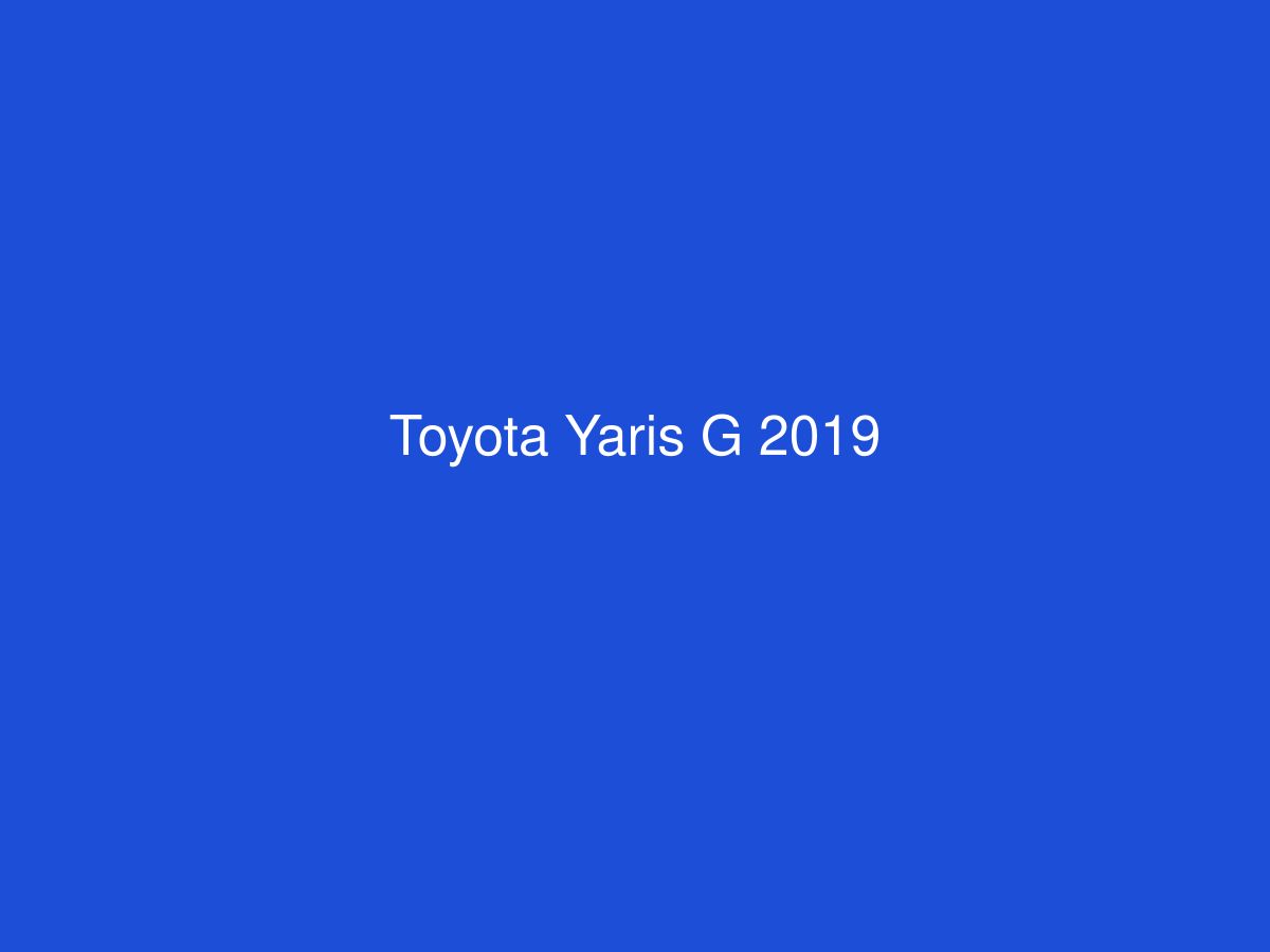 Toyota Yaris G 2019 — photo 1 of 1