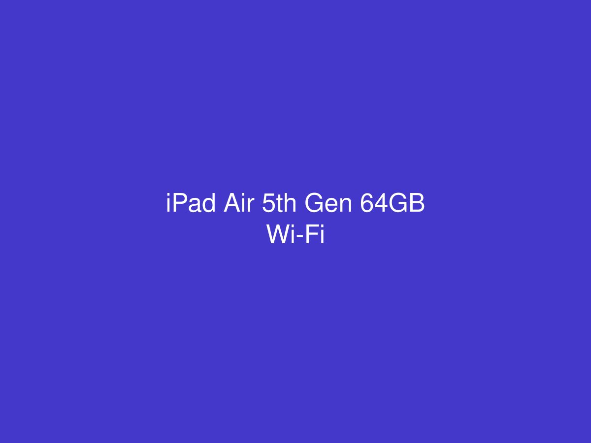 iPad Air 5th Gen 64GB Wi-Fi — photo 1 of 1