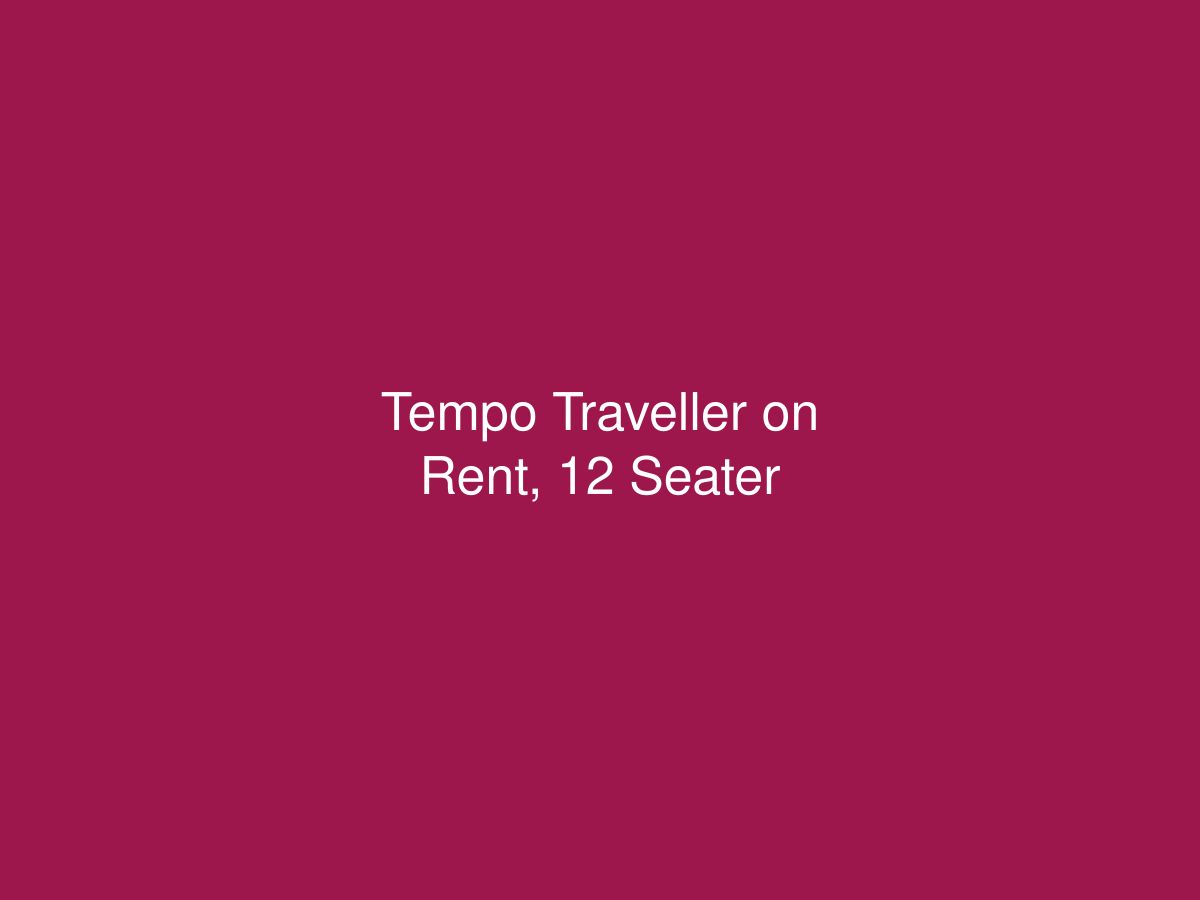 Tempo Traveller on Rent, 12 Seater — photo 1 of 1