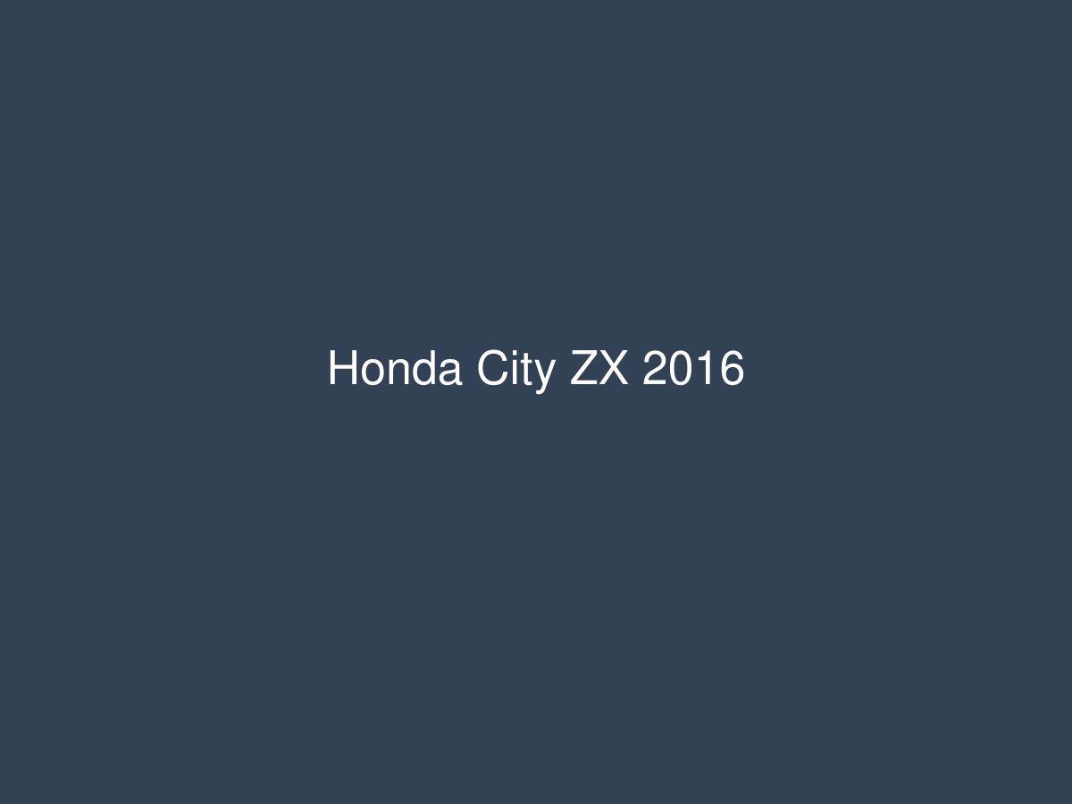Honda City ZX 2016 — photo 1 of 1