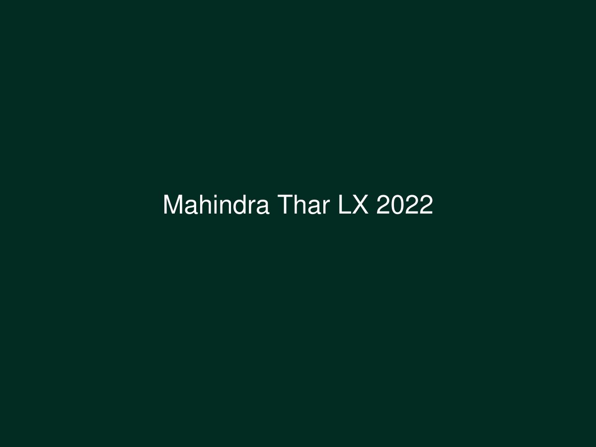 Mahindra Thar LX 2022 — photo 1 of 1