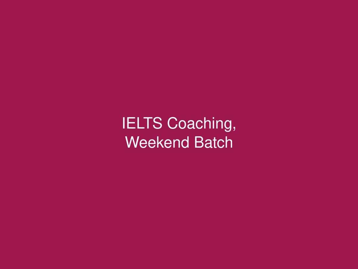 IELTS Coaching, Weekend Batch — photo 1 of 1