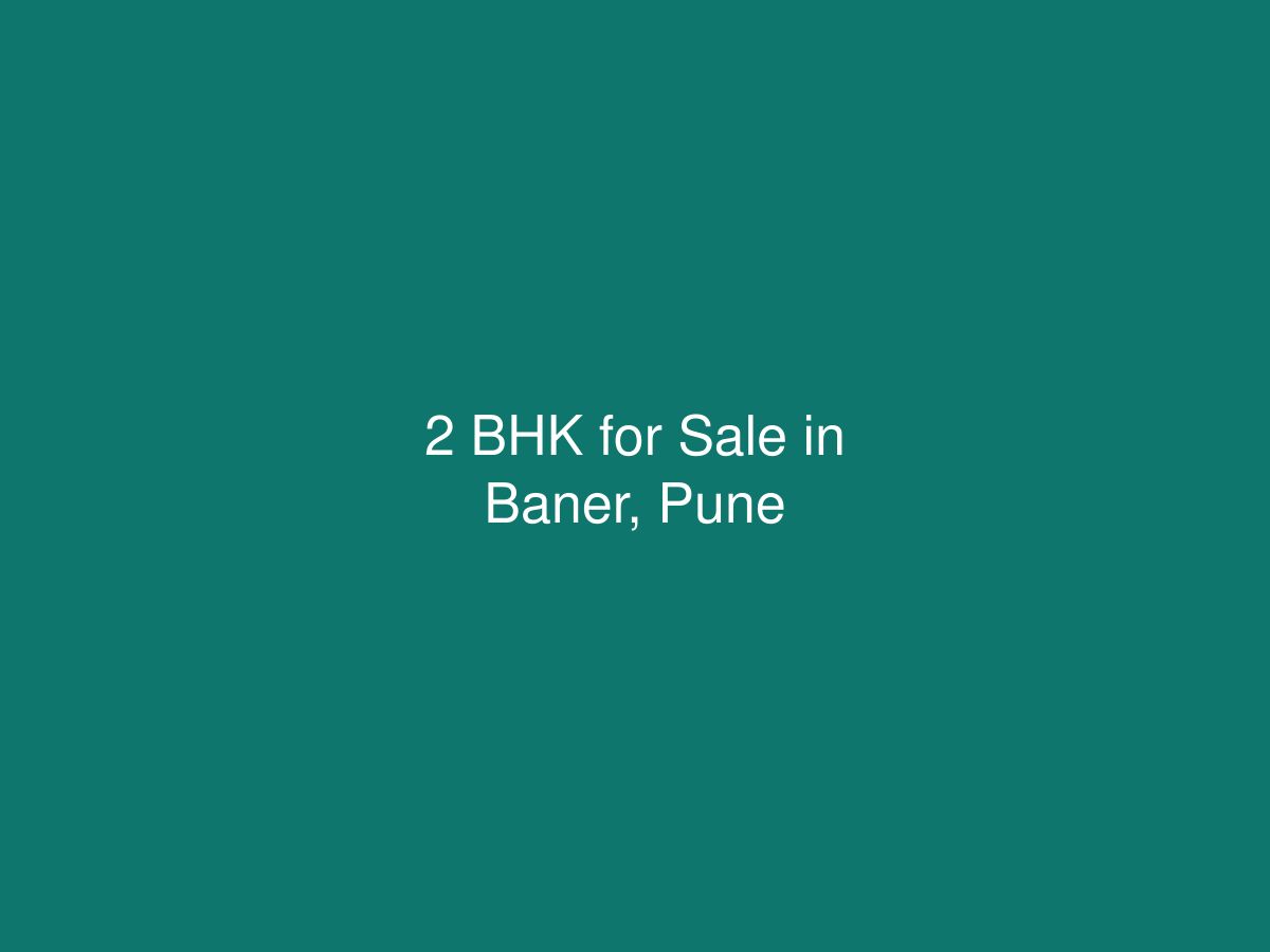 2 BHK for Sale in Baner, Pune — photo 1 of 1