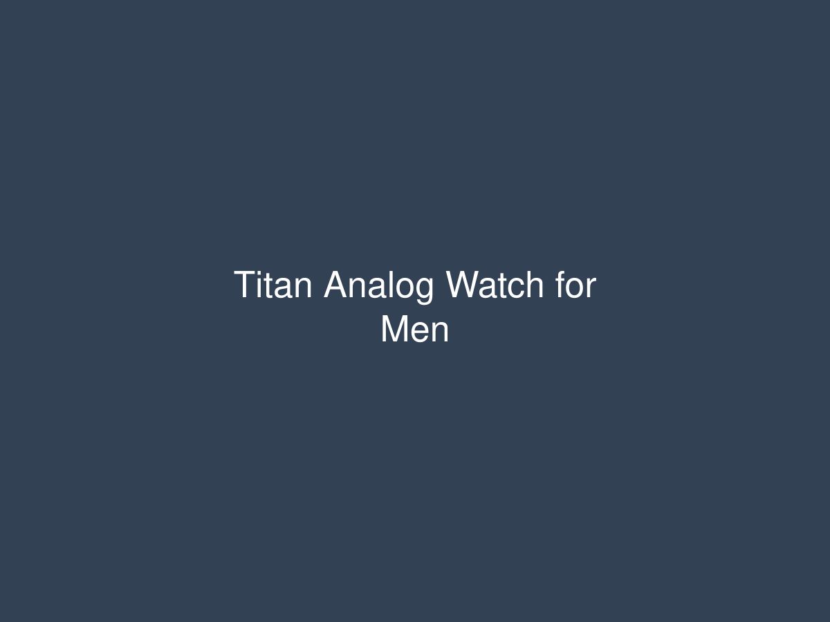 Titan Analog Watch for Men — photo 1 of 1