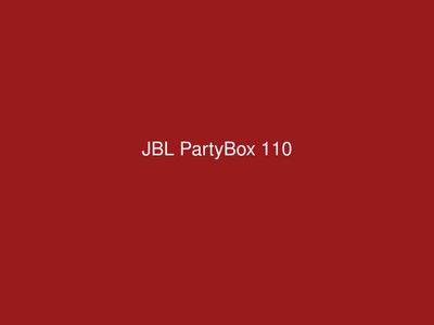 JBL PartyBox 110
