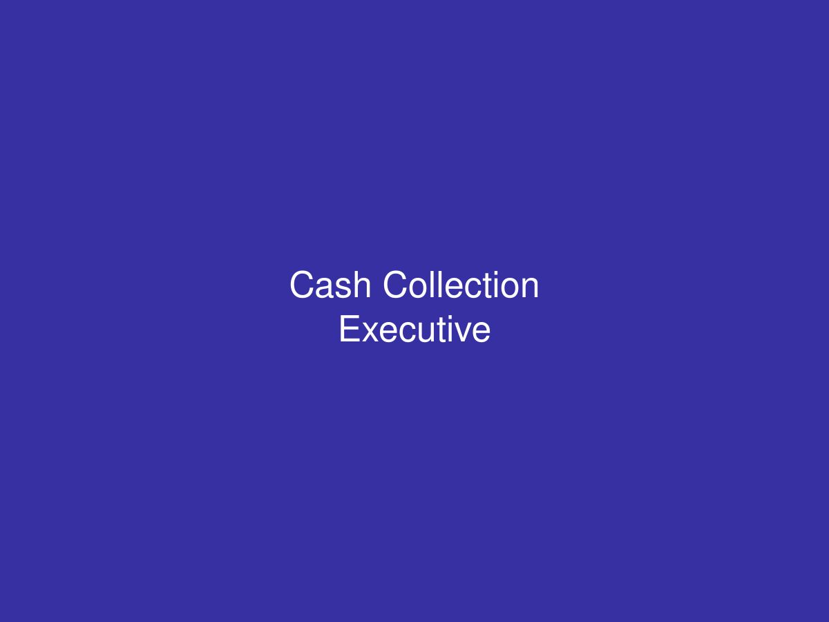 Cash Collection Executive — photo 1 of 1