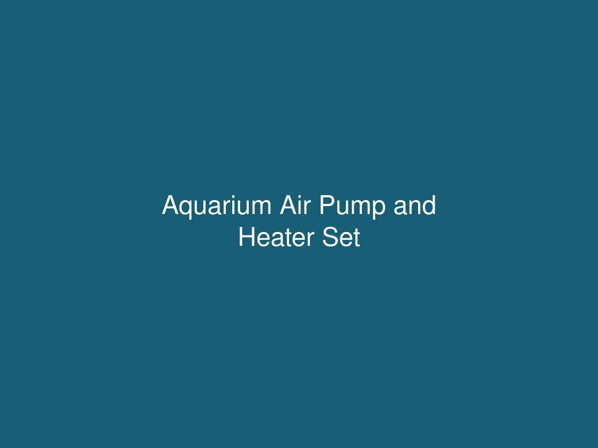 Aquarium Air Pump and Heater Set — photo 1 of 1