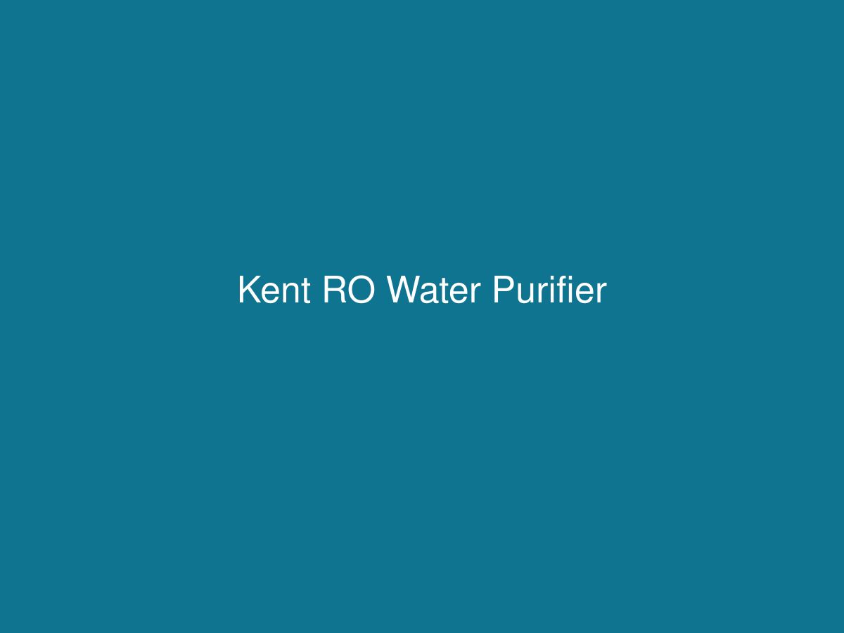 Kent RO Water Purifier — photo 1 of 1