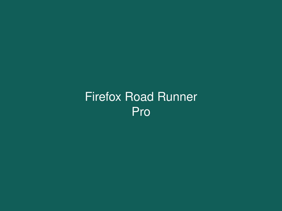 Firefox Road Runner Pro — photo 1 of 1