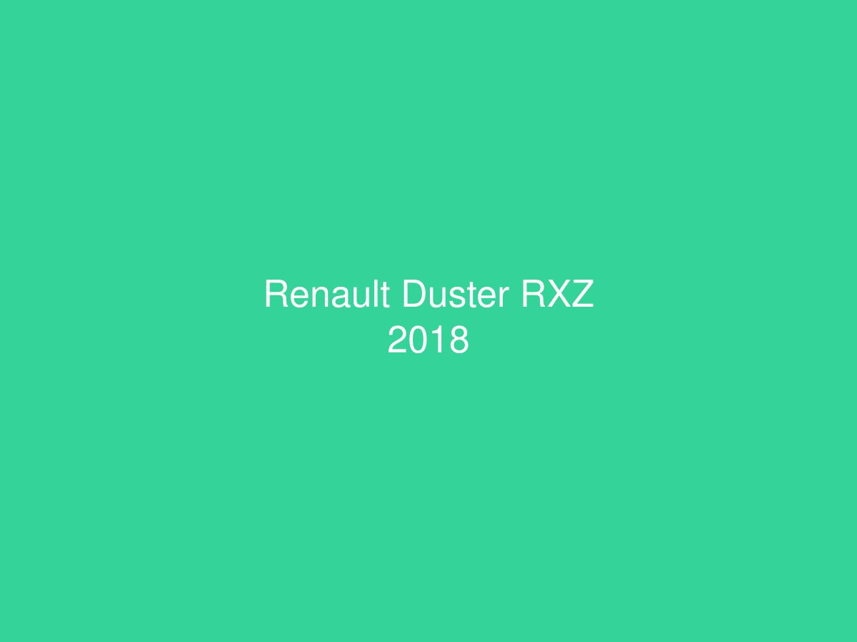 Renault Duster RXZ 2018 — photo 1 of 1