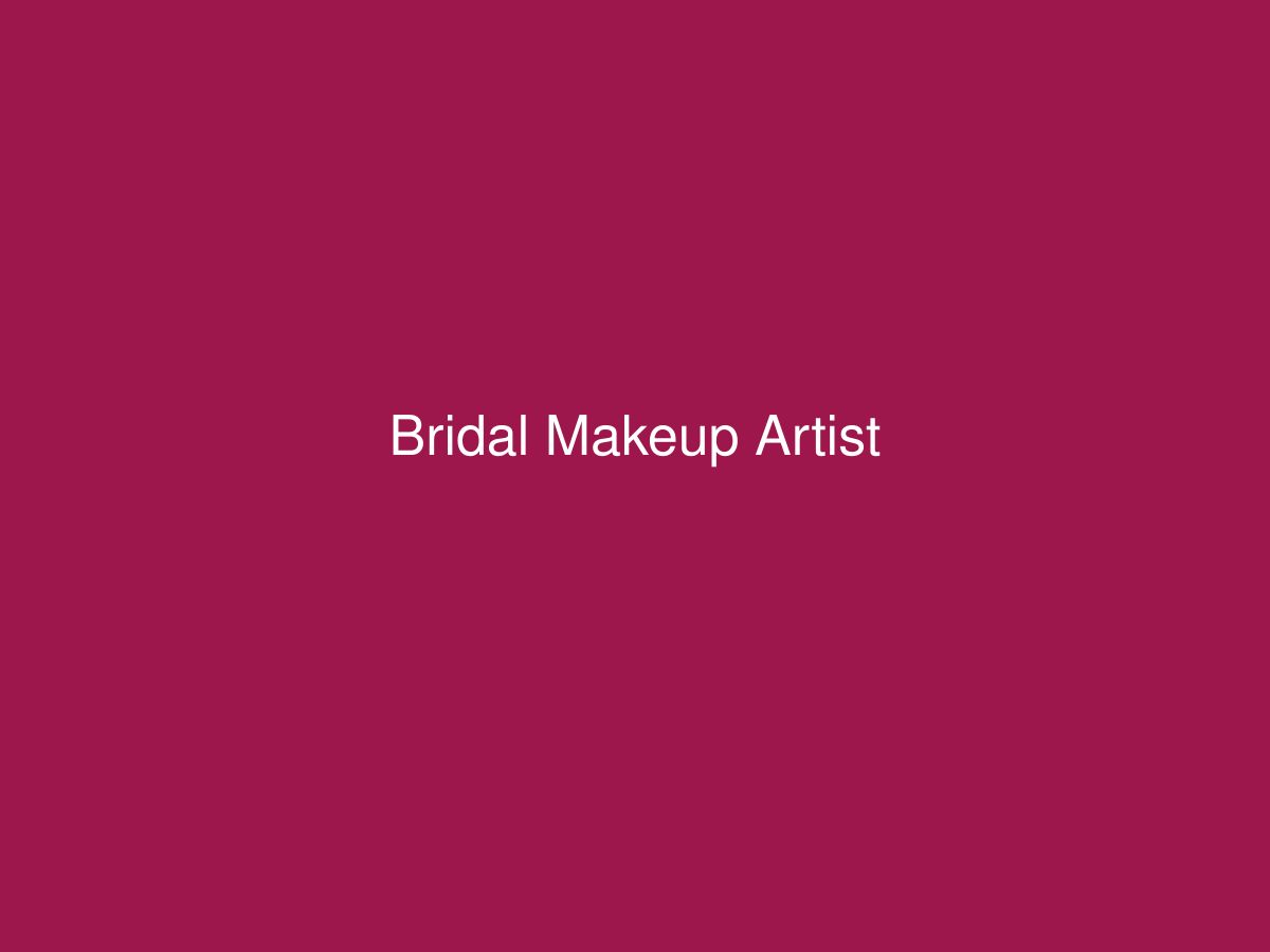 Bridal Makeup Artist — photo 1 of 1