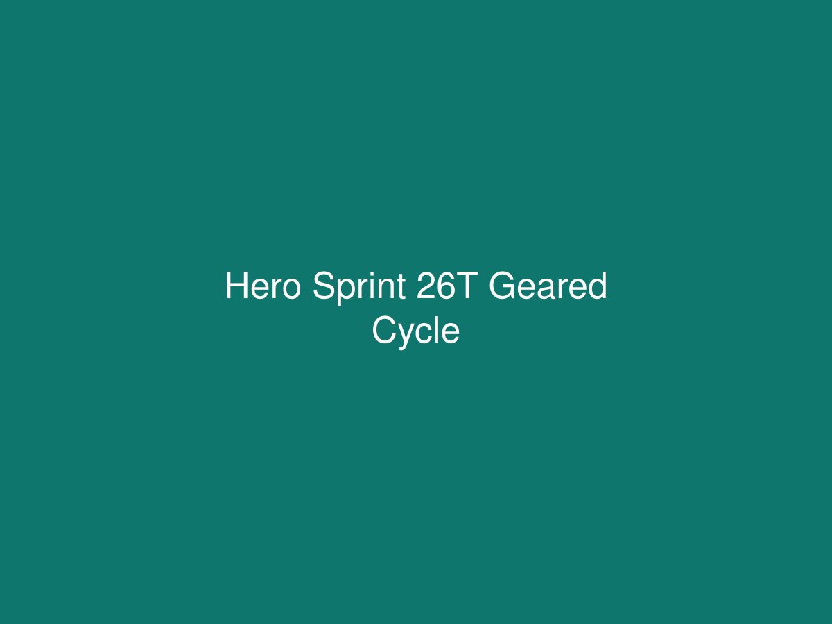 Hero Sprint 26T Geared Cycle — photo 1 of 1