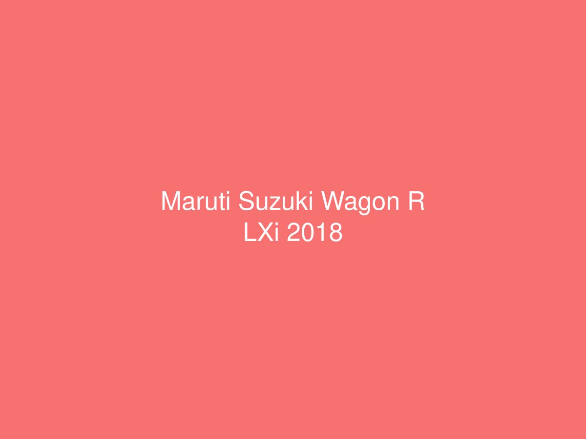 Maruti Suzuki Wagon R LXi 2018 — photo 1 of 1