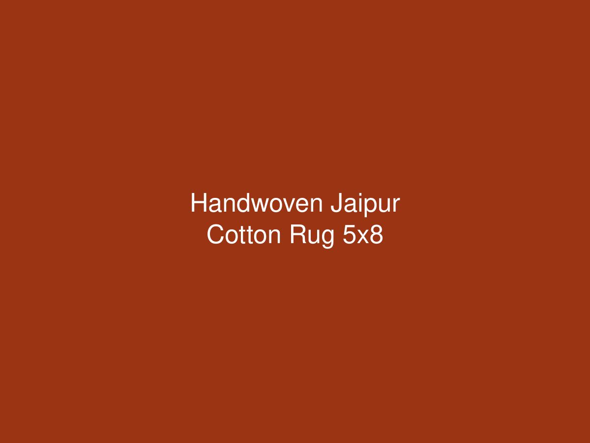 Handwoven Jaipur Cotton Rug 5x8 — photo 1 of 1