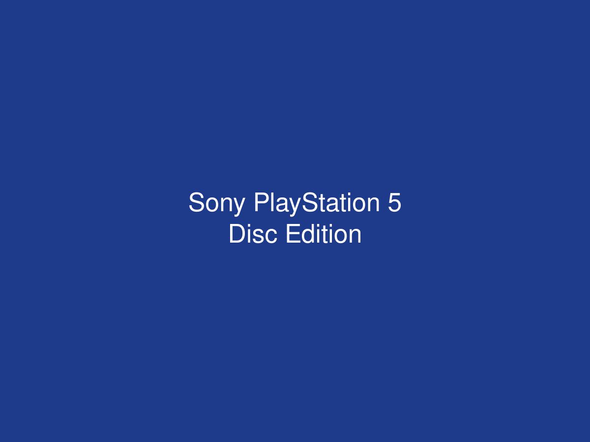 Sony PlayStation 5 Disc Edition — photo 1 of 1